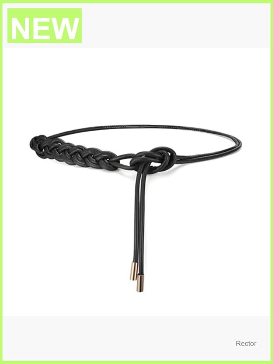 Faux Leather Braided Rope Belt Adjustable Waist Wrap Boho Belt